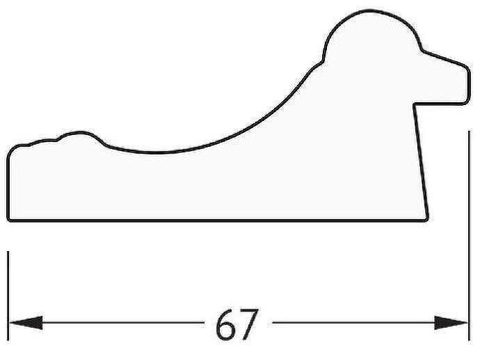Зеркало Evoform Definite 146х56 BY 1076 в багетной раме - Состаренное золото 67