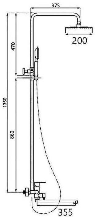 Душевая система D-Lin H10A23 Сатин