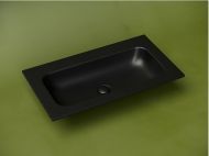 Раковина накладная CERAMICANOVA Grace прямоугольная без отверстия под смеситель, цвет черный матовый, CN7012MBwx