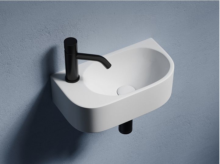 Умывальник CERAMICANOVA Element подвесной прямоугольный (чаша справа, отверстие под смеситель слева) CN6066R