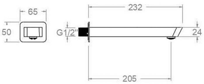 Излив для смесителя Ramonsoler Hidroterapia 16602NM Черный матовый