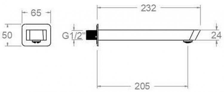 Излив для смесителя Ramonsoler Hidroterapia 16602NM Черный матовый Излив для смесителя Ramonsoler Hidroterapia 16602NM Черный матовый