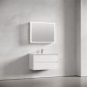Зеркальный шкаф SANCOS для ванной комнаты из алюминия SANCOS Evoke 900x700х136 мм с LED подсветкой, SC8090