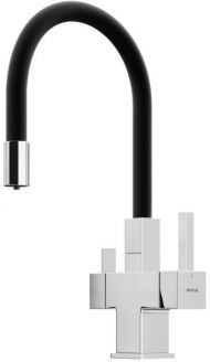Смеситель для кухни Sancos Arno с гибким изливом, цвет хром/черный, SC4005CH