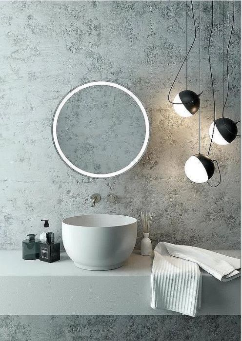 Зеркальный шкаф Континент Torneo White LED 60 МВК069 с подсветкой Белый