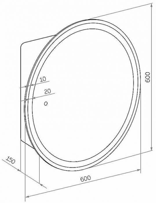 Зеркальный шкаф Континент Torneo White LED 60 МВК069 с подсветкой Белый