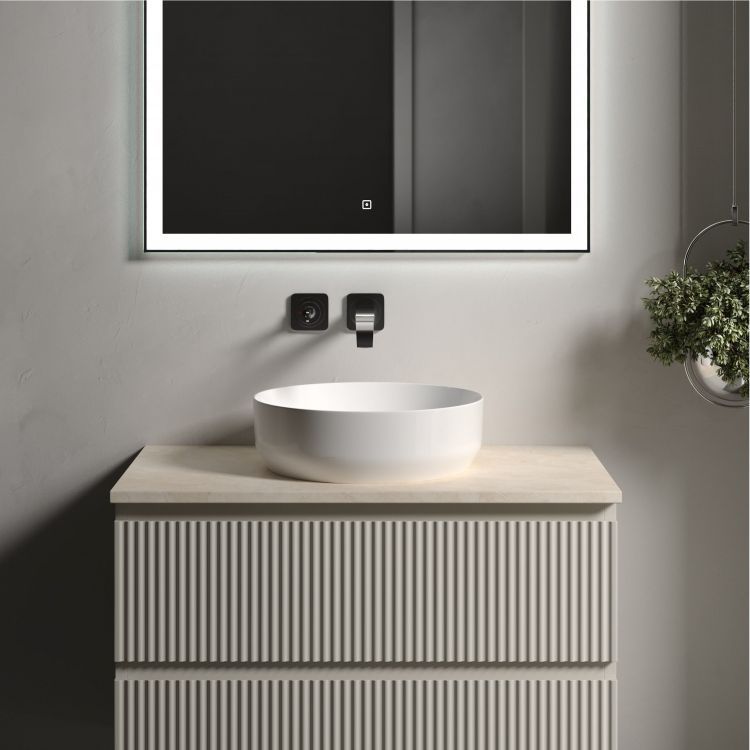 Столешница для ванной комнаты SANCOS 800х460 без отверстия под смеситель, цвет kreman, артикул TT80A2, TT80A2 Столешница для ванной комнаты SANCOS 800х460 без отверстия под смеситель, цвет kreman, артикул TT80A2, TT80A2