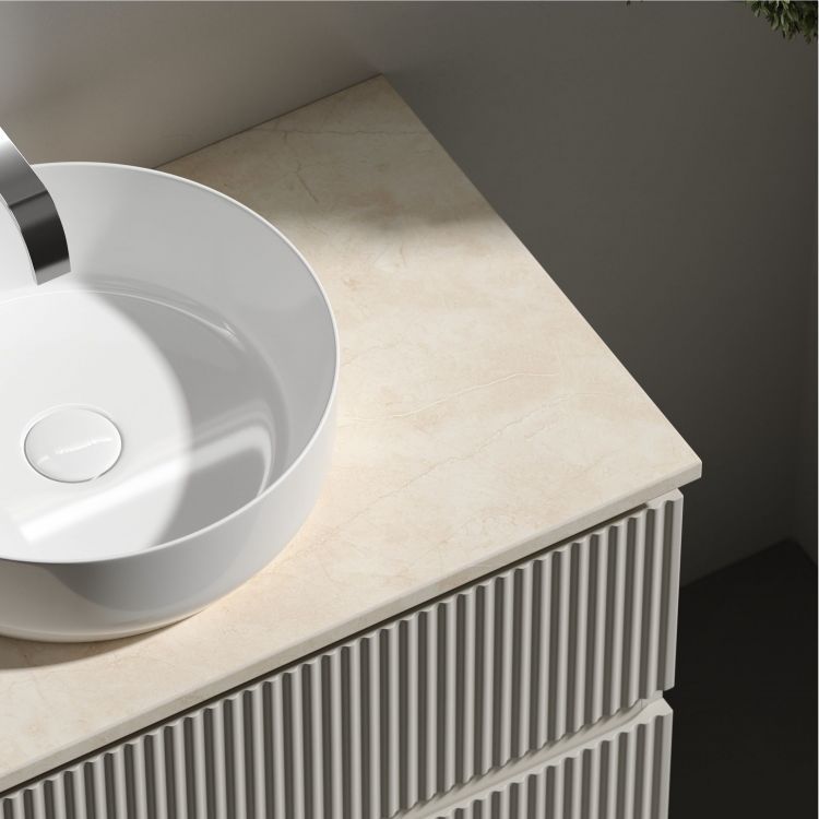 Столешница для ванной комнаты SANCOS 800х460 без отверстия под смеситель, цвет kreman, артикул TT80A2, TT80A2 Столешница для ванной комнаты SANCOS 800х460 без отверстия под смеситель, цвет kreman, артикул TT80A2, TT80A2