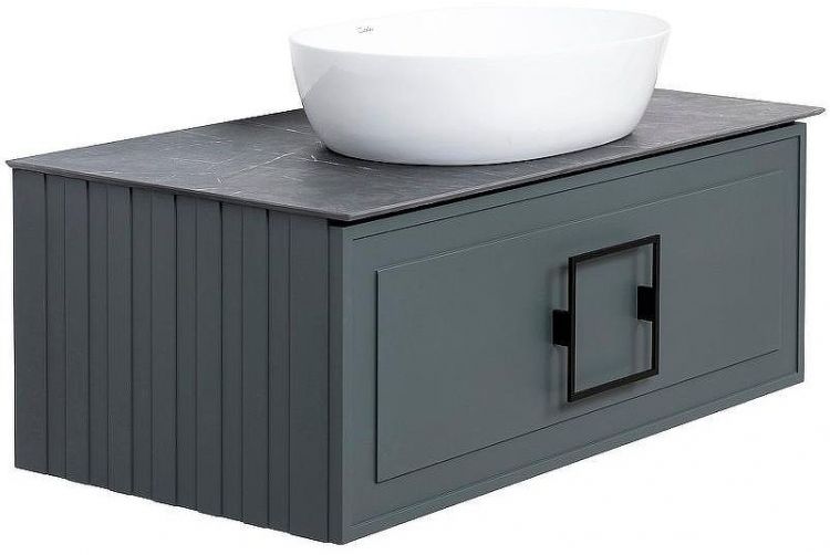 Тумба под раковину La Fenice Cubo 80 FNC-01-CUB-G-80 подвесная Серая матовая