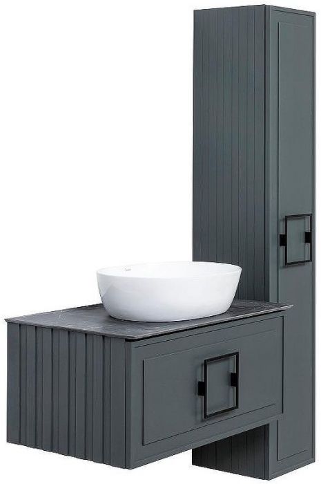 Тумба под раковину La Fenice Cubo 80 FNC-01-CUB-G-80 подвесная Серая матовая
