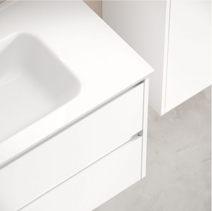 Тумба подвесная SANCOS под раковину Libra, белый глянец 890х450х500 мм, LB90W