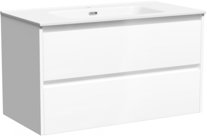 Тумба подвесная SANCOS под раковину Libra, белый глянец 890х450х500 мм, LB90W