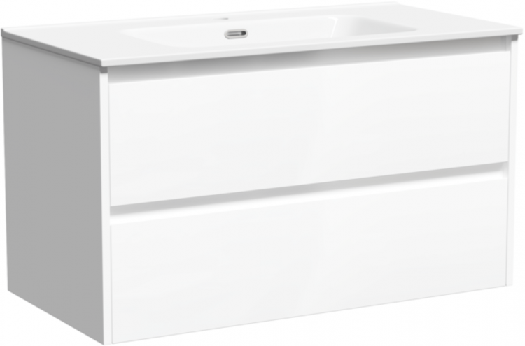 Тумба подвесная SANCOS под раковину Libra, белый глянец 890х450х500 мм, LB90W