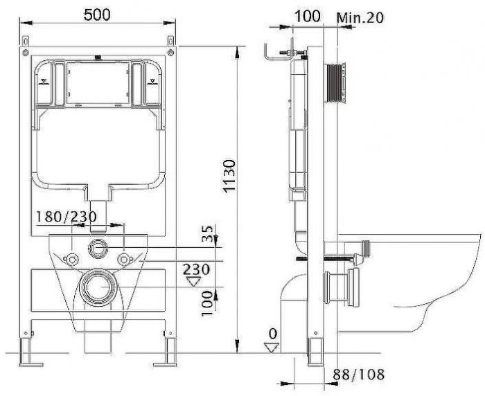 Комплект унитаза с инсталляцией Aquatek Set Aquatek Вега с сиденьем Микролифт