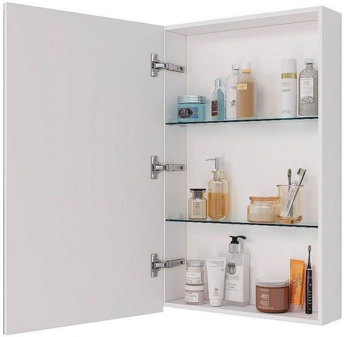 Зеркальный шкаф Lemark Universal 50 LM50ZS-U Белый глянец