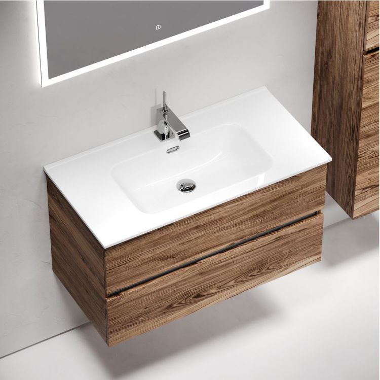 Тумба подвесная SANCOS под раковину Urban, дуб чарльстон 890х450х550, UR90ECH