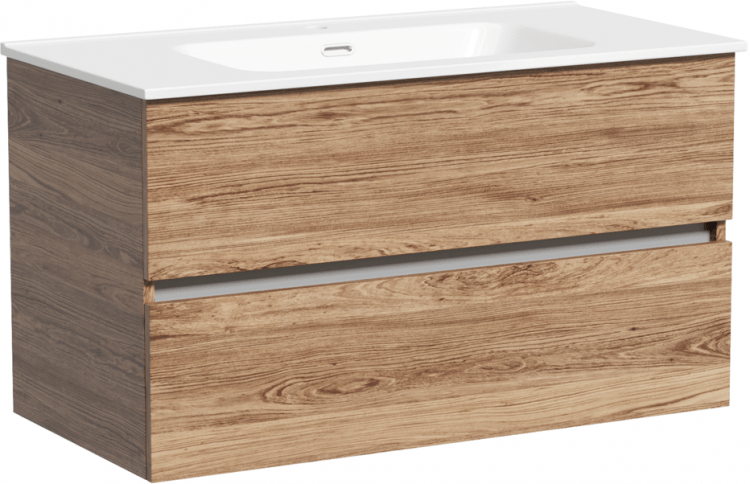 Тумба подвесная SANCOS под раковину Urban, дуб чарльстон 890х450х550, UR90ECH