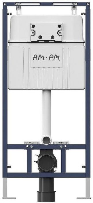 Комплект унитаза с инсталляцией AM.PM Spirit V2.0 FlashClean IS100138.701700 с сиденьем Микролифт и Черной матовой клавишей смыва