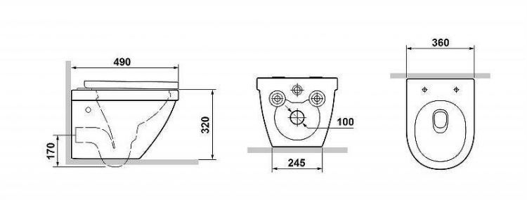 Унитаз Laguraty 9317-2 подвесной с сиденьем Микролифт