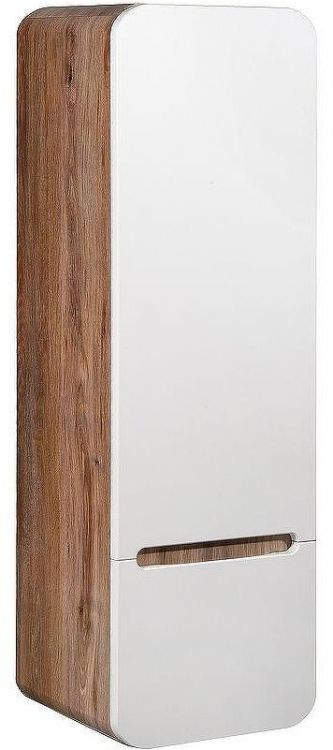 Шкаф пенал Runo Ницца 35 R 00-00002130 подвесной Темное дерево Белый