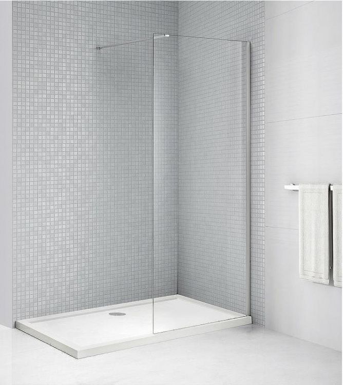 Душевая перегородка Cezares Liberta 125 LIBERTA-L-1-125-120-C-Cr профиль Хром стекло прозрачное