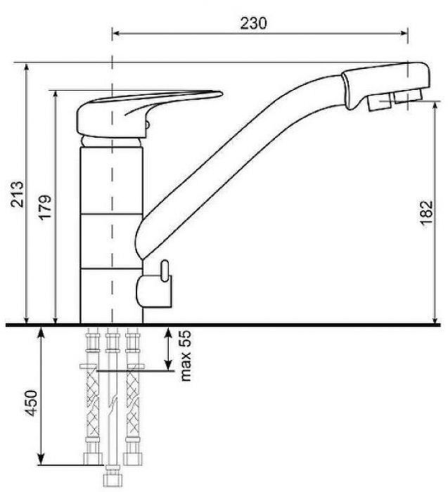Смеситель для кухни Ulgran Classic U-010-346 Хром