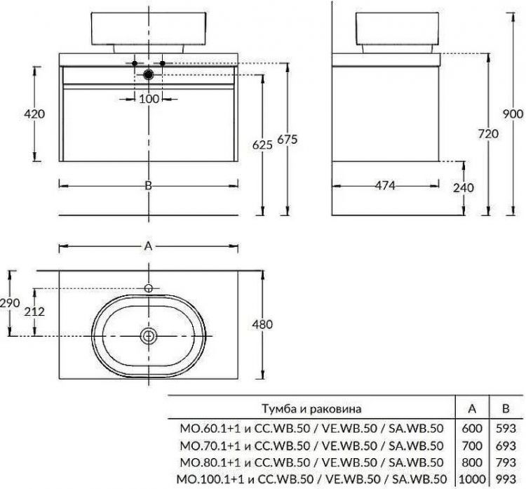 Тумба под раковину Kerama Marazzi Modula 70 MOD.70.1+1\WHT подвесная цвет Белый глянцевый
