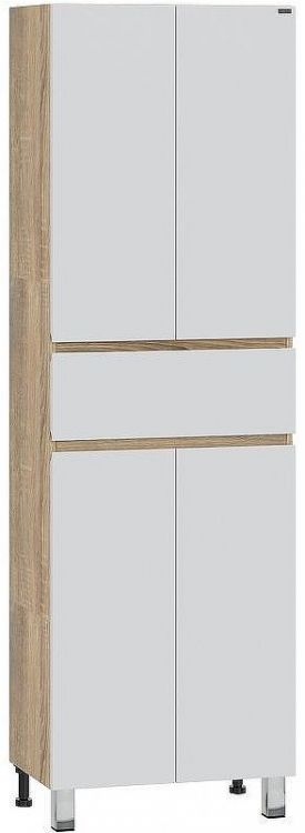 Шкаф пенал СанТа Марс 60 700415 Белый Янтарное дерево