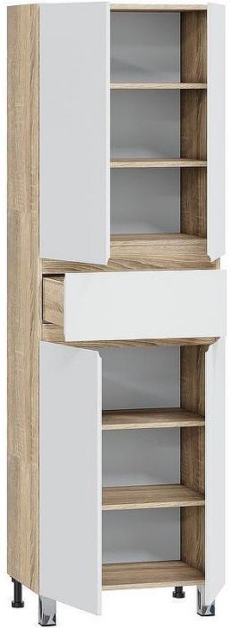 Шкаф пенал СанТа Марс 60 700415 Белый Янтарное дерево