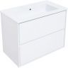 Тумба под раковину Aquanet Милан 85 339967 подвесная цвет Белый глянец