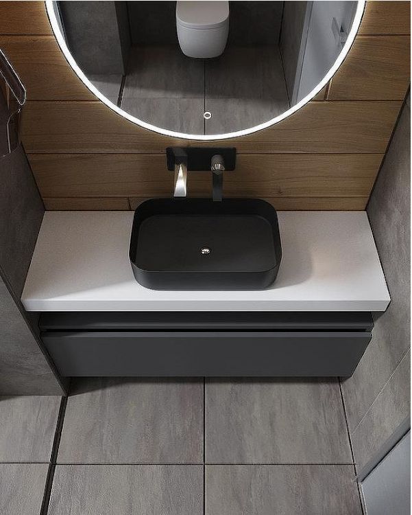 Тумба Boheme Armadi Art Vallessi UNO-S 60 897-060-A mat подвесная Антрацит матовый