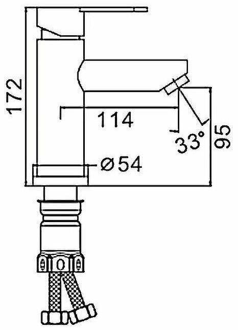 Смеситель для раковины Frap F10801-6 Черный матовый