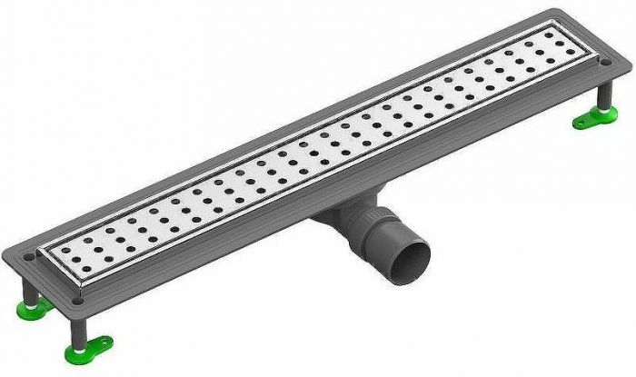 Душевой лоток Ctesi Way Round 60 BK4024230 с решеткой Хром