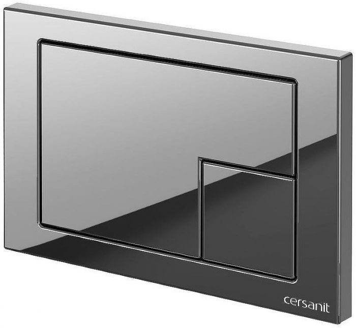 Комплект унитаза Cersanit Brasko Smart CO DPL EO Slim с сиденьем Микролифт и инсталляцией Link Pro 68295 с клавишей смыва Хром глянцевый