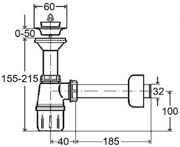 Сифон для раковины Viega 103927 Белый