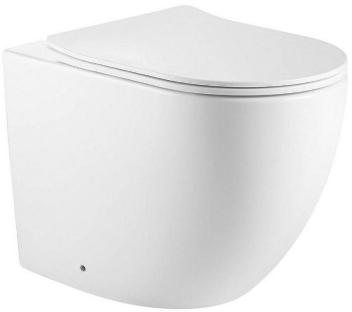 Унитаз Abber Bequem AC1111TMW приставной Белый матовый с сиденьем Микролифт
