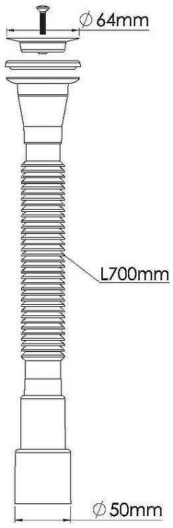Гофросифон Nova 1209 Белый