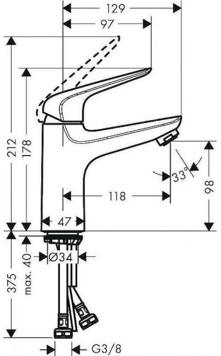 Смеситель для раковины Hansgrohe Novus 71031000 Хром