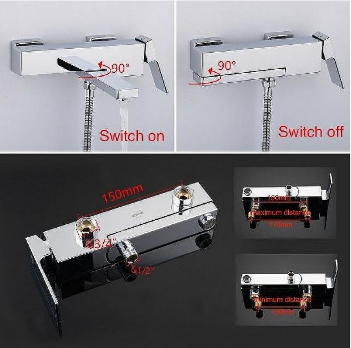 Смеситель для ванны Gappo G18 G3218 Хром