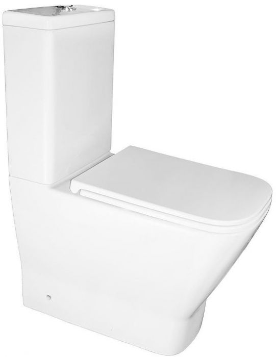 Унитаз компакт Azario Joy Торнадо AZ-2168-UQ3 цвет Белый с бачком и сиденьем Микролифт