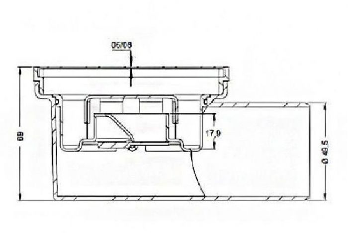 Душевой трап Berges Trend 100x100 091001 с решеткой Хром