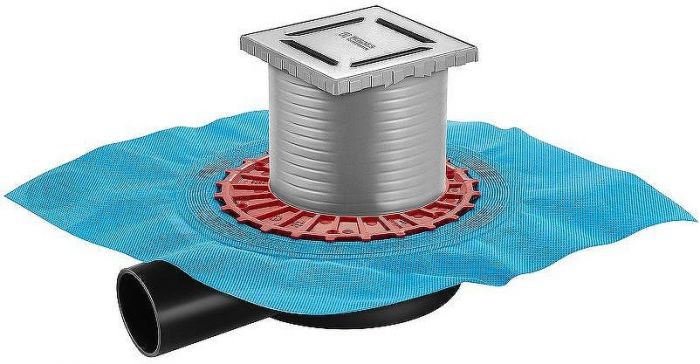 Душевой трап Berges Zentrum Norma 150x150 090363 с решеткой Хром матовый