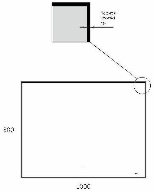 Зеркало Bond Cube 100x80 M36ZE-10080 с подсветкой Черное с бесконтактным выключателем