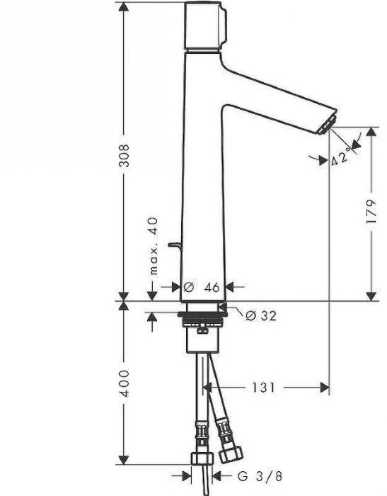 Смеситель для раковины Hansgrohe Talis Select S 72044000 Хром