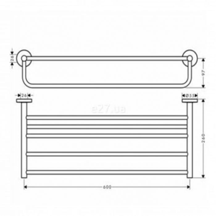 Hansgrohe Logis Universal Вешалка с держателем для полотенец, подвесной, цвет: хром