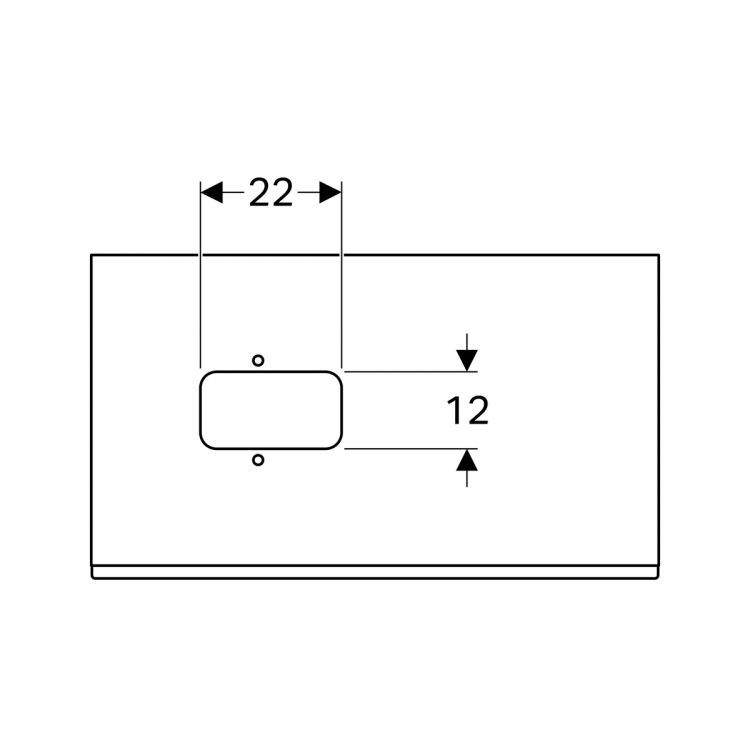 Тумба под раковину Geberit Citterio 88.4x54.3x50.4, темный дуб, черное стекло [500.560.JJ.1]