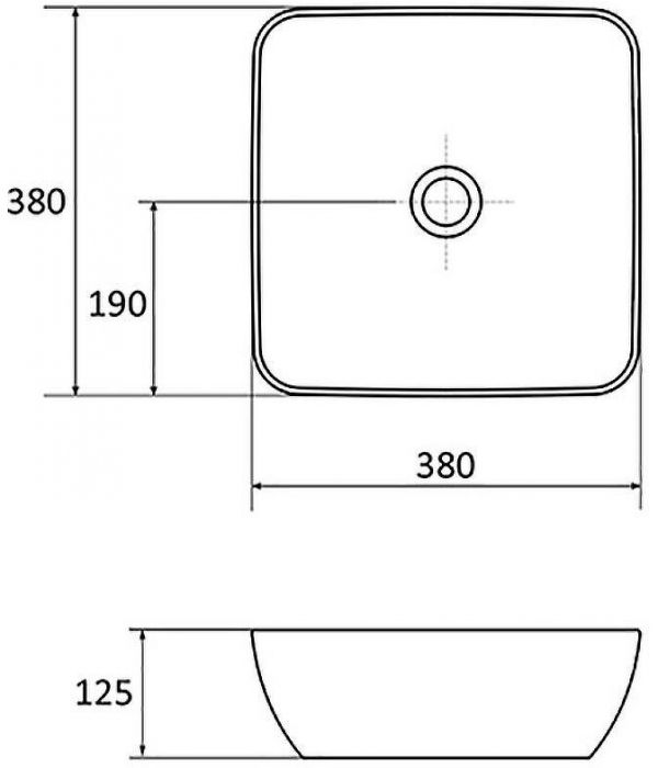 Раковина-чаша Ravak Uni Slim 38 XJX01138001 Белая