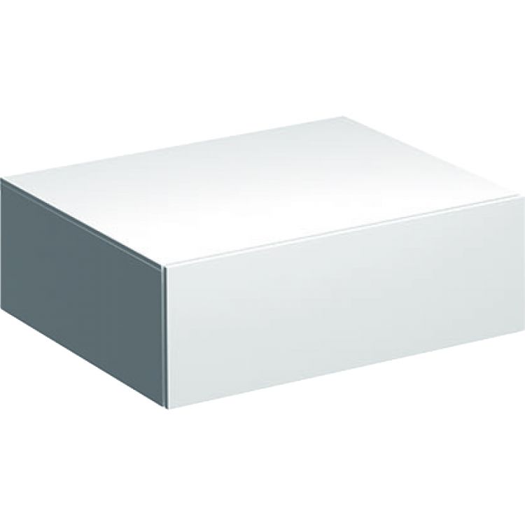 Шкафчик боковой Geberit Xeno? низкий с одним ящиком 580х200х462 мм, белый глянец [500.507.01.1]