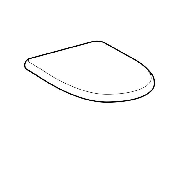 Сиденье для унитаза Geberit Renova Comfort с крышкой, петли стальные, нижнее крепление, цвет белый [572050000]