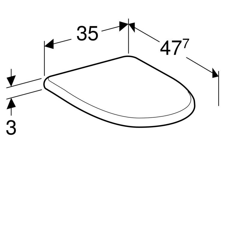 Сиденье для унитаза Geberit Renova Comfort с крышкой, петли стальные, нижнее крепление, цвет белый [572050000]